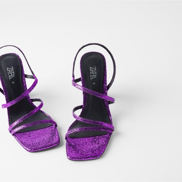 Zara purple sparkling sandals - blue collection - Picture 2 of 4